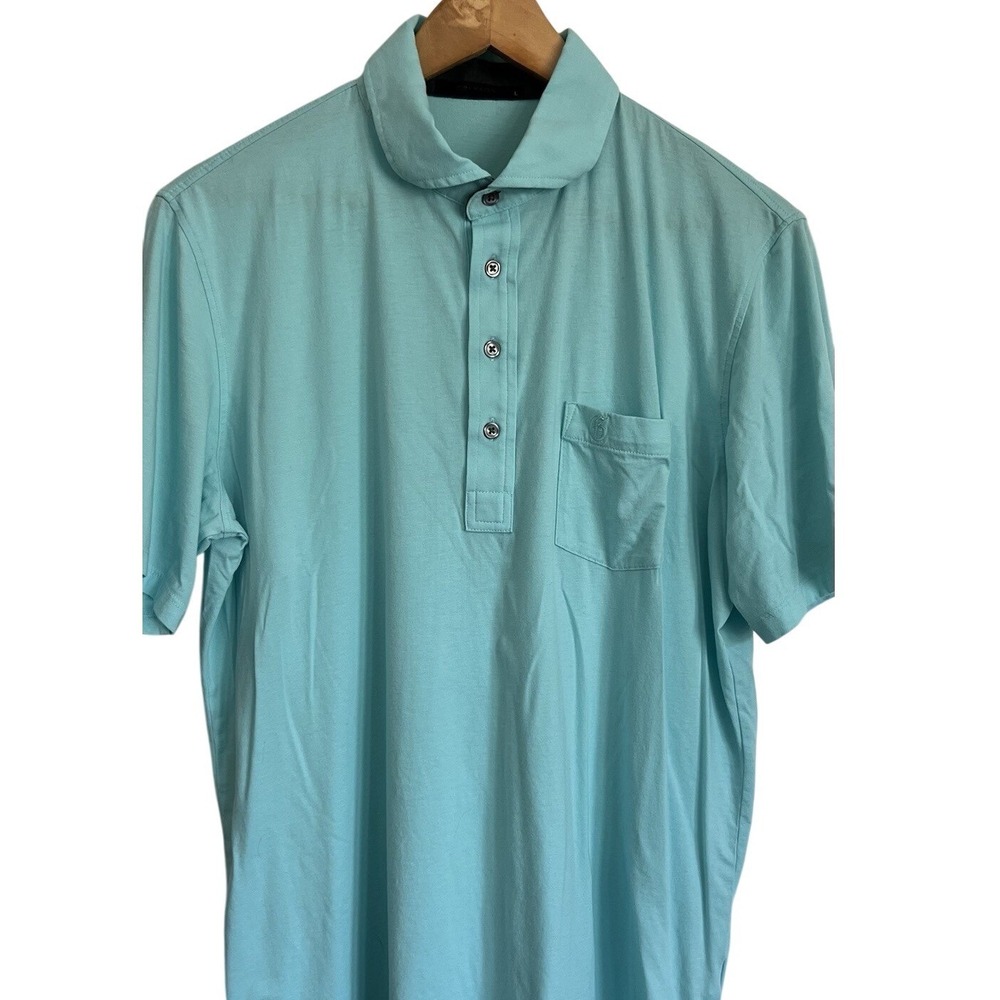 Greyson Mens Spirit Polo Pima Cotton Blend Short‎ Sleeve Shirt Mint Green Size L